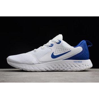 Nike Epic React Flyknit White Loyal Blue AA1625-104 Cheap Sale Shoes